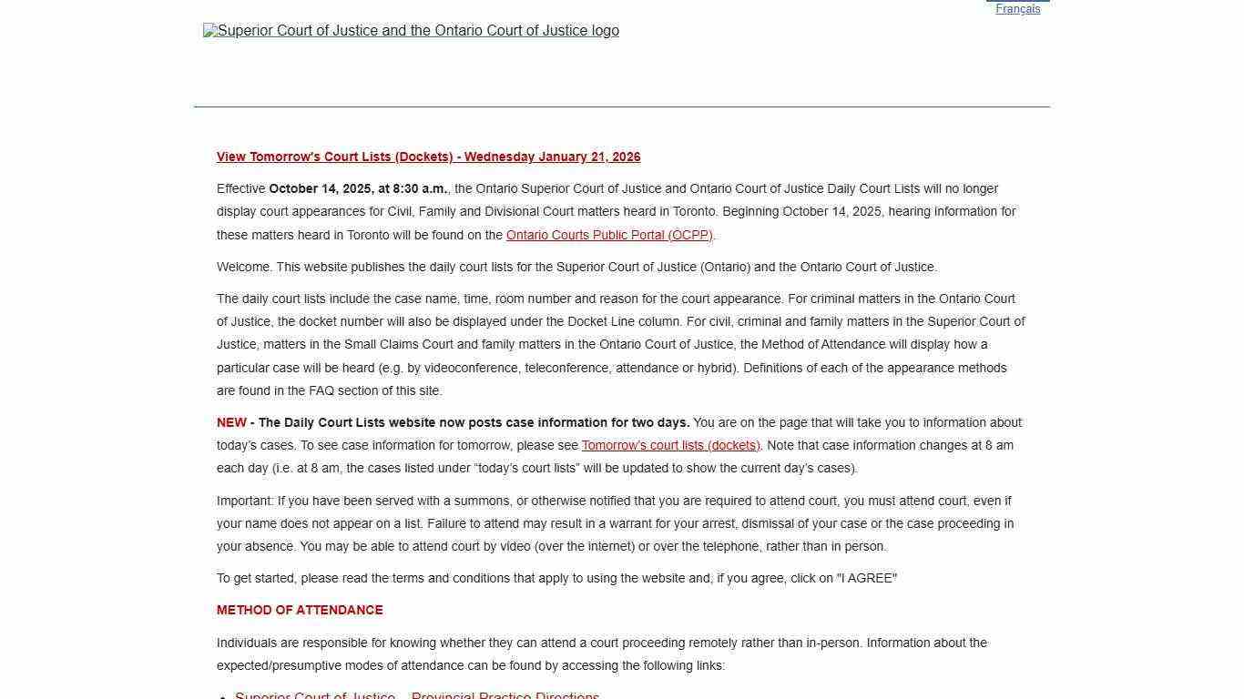 Home - Daily Court Lists